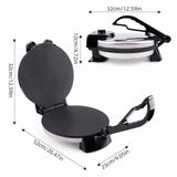 AOOKMIYA Electric Tortilla Maker Stainless Steel Non-Stick Roti Maker Machine 1800W Double Sided Heating Tortilla Press