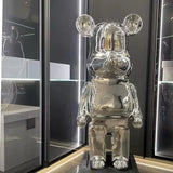 50/80cm Plating Bear Figure Aesthetic Violent Bear Statue Large Sculpture Figurine Luxury Livingroom Decoration Home Ornament