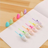 6Pcs Kawaii Mini Pills Highlighter Pen Set Cute Funny Smiling Face Fluorescent Marker Pen School Office Art Stationery Supplie