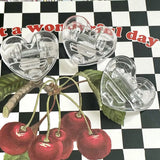 High-value Transparent Love Clip Students DIY Handbook with Mini Snack Closure Clip Office Plastic Folder Copy Folder