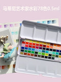 AOOKMIYA Mairtini Artist Watercolor Paint 78 Colors acuarela Dispenser 0.5ml 1ml Portable Palette Professional Paint Art Supplies  AOOKMIYA.COM
