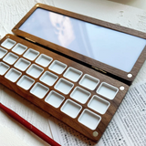 AOOKMIYA Empty Portable Watercolor Palette  24 Colors 1ML Wooden Watercolor Box Paint Tray Artist Travel Aquarelas Painting Art Supplies