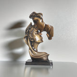 Bronze Lover Kiss Statue Bronze Wedding Lovers Kissing Sculpture Bust Kiss Statues For Home Indoor Decor Valentine's Christmas