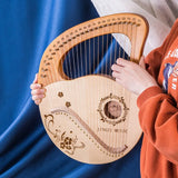 AOOKMIYA 16-string Plate-style Lyar Stringed Instruments Portable 21-string Small Harp Beginners Practice Musical Instrument Adults AOOKMIYA.COM