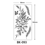 AOOKMIYA Waterproof Flower Temporary Tattoos for Women Black Floral Tattoo Stickers for Hand Arm Body Disposable Fake Tattoo Body Art