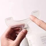 Bao Gai Tou Book Clip School Supplies  Thickened Material Smart Arc Design Transparent Practical Note Holder Fixed File