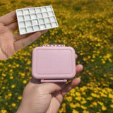 AOOKMIYA Empty Palette 24 Grids 0.5ML Watercolor Packed Paint Box Mini Moisturizing Sealed Box Student Travel Portable Art Supplies