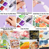 AOOKMIYA Watercolor Paint Set 50 Vivid Colors, Travel Watercolor Kits with Palette, Brush, Sponge, Ideal for Hobbyists,Art Supplies  AOOKMIYA.COM