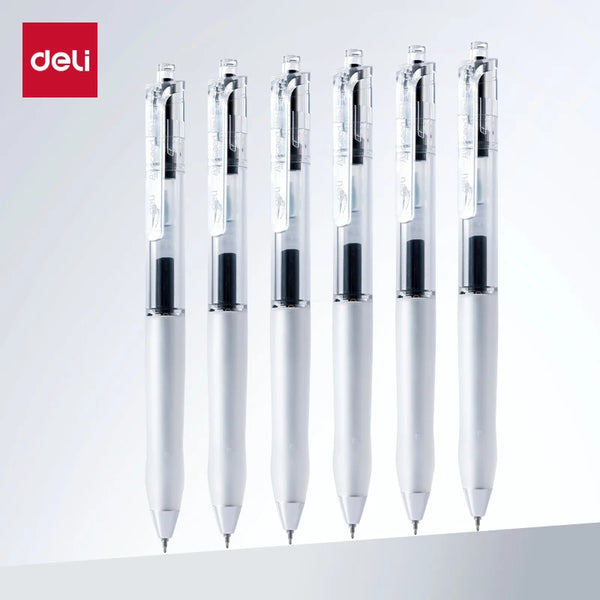 Deli 4/8pcs 0.5mm Black Ink Quick-drying Gel Pen Stationery School Student Supplies Office Supplies Signing Pen Gift Office Pen