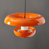 Modern Simple Design Pendant Light Orange Black White Hanging Lamp for Dining Room Table Kitchen Island Home Decor Light Fixture