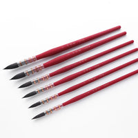 AOOKMIYA 3pcs Paint Brush Set Watercolor Brush Red Fat Man Bionic Squirrel Hair Brush Hook Line Pen Beginner Painting Art Supplies