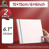 AOOKMIYA Marie's 2/4/6pcs 6x6in Square Canvas Board Bulk,Mini Stretched White Blank for Acrylic,Oil,Drawing for Students,Artist,Adults