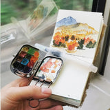 AOOKMIYA Mini Portable Watercolor Paint Box Metal Watercolor Sub-packing Box Pigment Moisturizing Box Watercolor Dispenser Tin Box  AOOKMIYA.COM