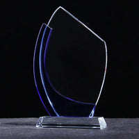 AOOKMIYA Customized Transparent Crystal Trophy, Five-Star, Creative Awards Ceremony, Competition Event, Craft Gift, Home Decorations, 1Pc
