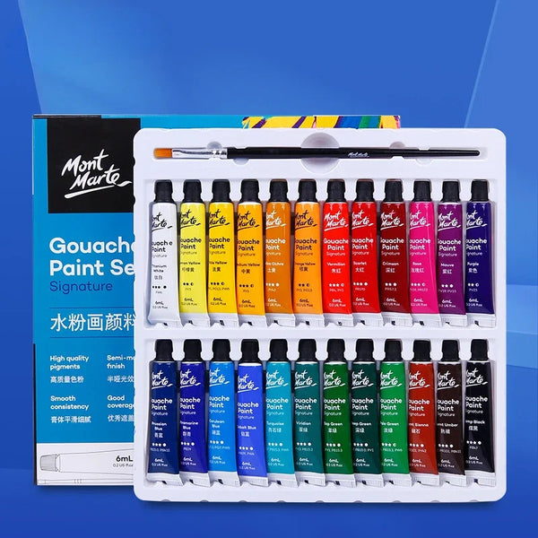 AOOKMIYA 12/18/24 Color 6/12ML Gouache Paint Set High Quality Artist Painting Professional Washable Watercolor Student Exam Art Supplies  AOOKMIYA.COM