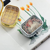 AOOKMIYA Mini Portable Watercolor Paint Box Metal Watercolor Sub-packing Box Pigment Moisturizing Box Sketch Painting Art Supplies