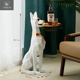 Artistic Large Dog Sculpture 102CM Home Decor Gentleman Pet Statue Living Room Centerpiece Decoración Hogar Buddha Statue