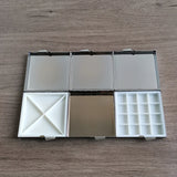 Mini Watercolor Paint Box Metal Mirror 16 Grid Square Palette Paint Tray Travel Sketch Painting Aquarela Art Supplies