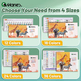 AOOKMIYA Marie's 12/18/24/36 Colors 5ml/Tube Artist Grade Gouache Paint Set with 1pc Paintbrush for Canvas,DIY Projects,Paper,Crafts
