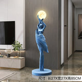 Home Decor Abstract Angel Girl Statues Floor Decor Living Room Large Luminous Girl Figure Sculptures Ornaments Housewarming Gift