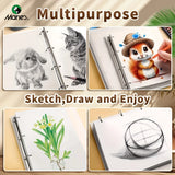 AOOKMIYA Marie's 9x12in Loose Leaf Sketch Book, 60 Sheets,98lb/160gsm,A4/8K High Quality Pad for Drawing,Painting,Sketching for Adults