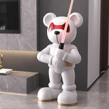 AOOKMIYA ART+ Creative Gifts Home Decor Lightsaber Bear Statues Floor Decoration Nordic Living Room Creative Animal Sculpture Art Ornaments Housewarming Gift