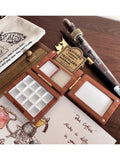 Pure Handmade Customized Wooden Pigment Box Exquisite and Compact Portable Color Box 12 Color Watercolor Travel Box