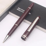 Quality M B 163 Black Ballpoint Rollerball Pen Platinum Coated Metal Ultra Black White Gel Pen for Writing