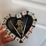 AOOKMIYA ART+ Creative Gifts DIY personalized customization Mahjong large size ashtray Drop glue finished product handmade fortune creative gift bedroom