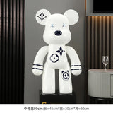 AOOKMIYA ART+ Creative Gifts Luxury Floor Standing Bear Ornament Sculpture Creative Luxury Living Room Decoration Ornament Decoration Sofa TV Cabinet