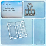 AOOKMIYA Empty Mini Acrylic Watercolor Palette Portable 8-compartment Paint Box with Clip Travel Painting Paint Tray Artist Art Supplies