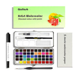 AOOKMIYA Ginflash 50/90colors Solid Pigment Watercolor Paints Set With Water Color Portable Brush Pen Professional Painting Art Supplies AOOKMIYA.COM