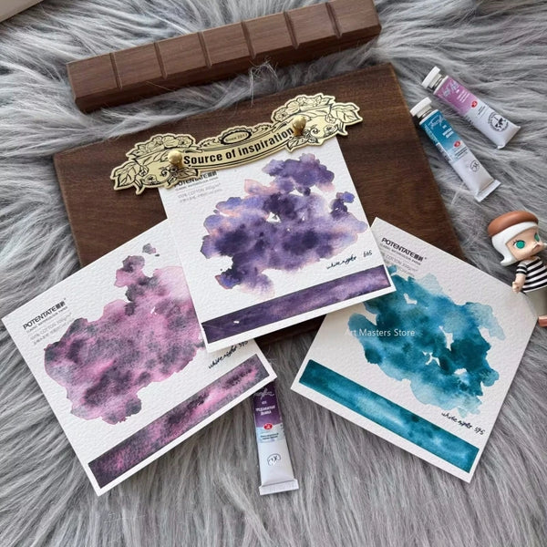 White Night Artist Master Watercolor Paints Student Painting Supplies Small Capacity Trial Art Supplies    Portable Watercolor