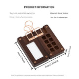 Empty Box Mini Watercolor Paint Palette Black Walnut Portable Wooden Paint Empty Box 8 Grid Wooden
