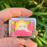 AOOKMIYA Empty Portable Watercolor Palette 12-grid Paint Box Mini Keychain Iron Box Paint Tray Student Travel Painting Art Supplies