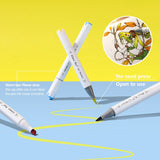 168/120/100/80/60/48 Colours Dual Tip Art Markers Sketch Pens Brush & Chisel Permanent Marker Pens With Base & Outline Markers D