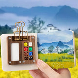 AOOKMIYA Travel Paint Palette Pocket Artist Watercolor Set Mini Watercolor Palette Set Wooden Grid Paint Box for Artists and Students  AOOKMIYA.COM