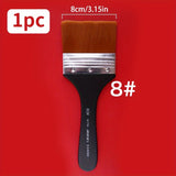 AOOKMIYA 1pc Marie's Nylon Flat Brush with Wooden Handle 7 Different Sizes- Perfect for Applying Gesso, Acrylic, Oil, Gouache, DIY Paint