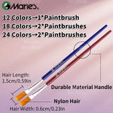 AOOKMIYA Marie's Gouache Paint Set,12/18/24 Colors & Paintbrushes 5ml/Tubes for Canvas,Paper,DIY Projects,Painting for Adults,Students