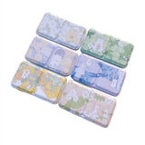 AOOKMIYA New Empty Watercolor Palette Tin Box Paint Storage Paint Tray Cartoon Rabbit Pattern Aquarela Paint Painting Art Supplies