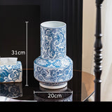 Classical Blue and White Porcelain Vase Flower and Bird Patterns Storage Jar Table Decoration Flower Arrangement Plant Pots