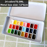 AOOKMIYA Japan GEKKOSO Moonlight Village Transparent Watercolor Paint Sub-pack 24 Color Macaron Ancient Style Watercolor Art Supplies
