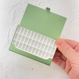 AOOKMIYA Portable Palette Ultra-thin Business Card Holder Watercolor Box 12/24/36 Grid Paint Tray Artist Travel Painting Supplies