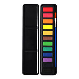 AOOKMIYA 12color Solid Watercolor Paint Not Easy To Waste Portable Durable Outdoor Sketching Travel Painting Illustration Design Manicure  AOOKMIYA.COM