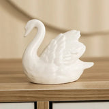AOOKMIYA ART+ Creative Gifts Lovers Swan Ceramic Trinket Creative Black and White Living Room Study Animal Bonsai DIY Soft Decoration Home Accessories