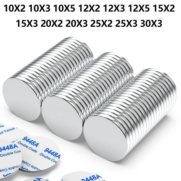 AOOKMIYA Strong Round Magnets With double-sided adhesive magnet for Fridge, DIY Projects, Science & Office Use Refrigerator magnet