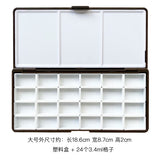 AOOKMIYA 24/48 Grid Empty Watercolor Paint Packaging Box with Color Palette for Student Sketching Portable Aquarela Painting Art Supplies