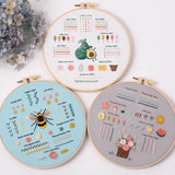 AOOKMIYA Embroidery Kit for Beginners Adults 3 Embroidery Kit Stamped Patterns Needles Color Threads Full Range Accessories Cross Stitch
