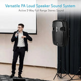 Christmas.Pyle Karaoke Portable PA Speaker System - 1600W Active Powered Bluetooth Compatible Speaker, Rechargeable Battery