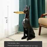 AOOKMIYA ART+ Creative Gifts 74CM Home Decor Gentleman Dog Statues Nordic Floor Decoration Tray Ornament Creative Household Accessorie Sculpture Animal Table